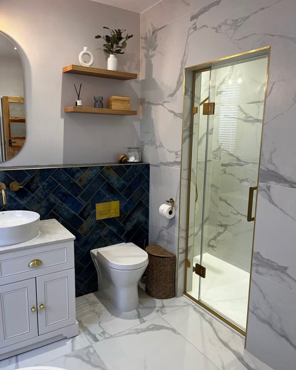 Bathroom renovation with new shower, taps, and tiling Stannington