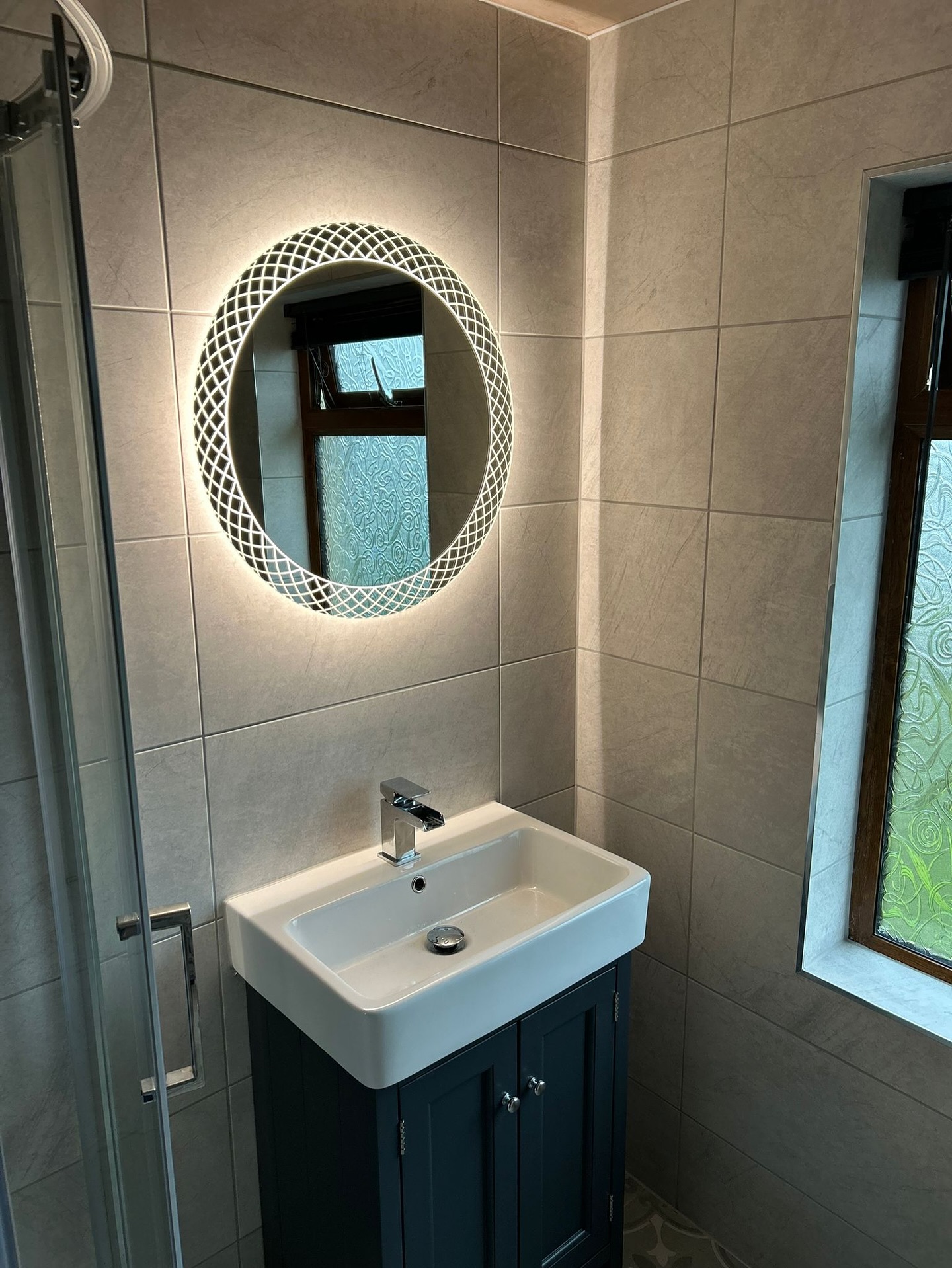 High-quality floor tiling in modern Sheffield bathroom