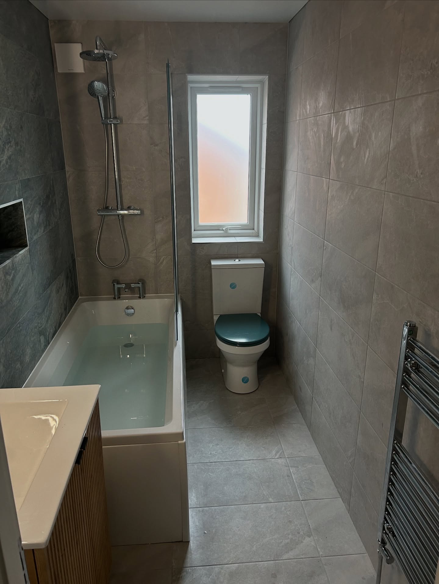 Custom bathroom layout and design in Sheffield home