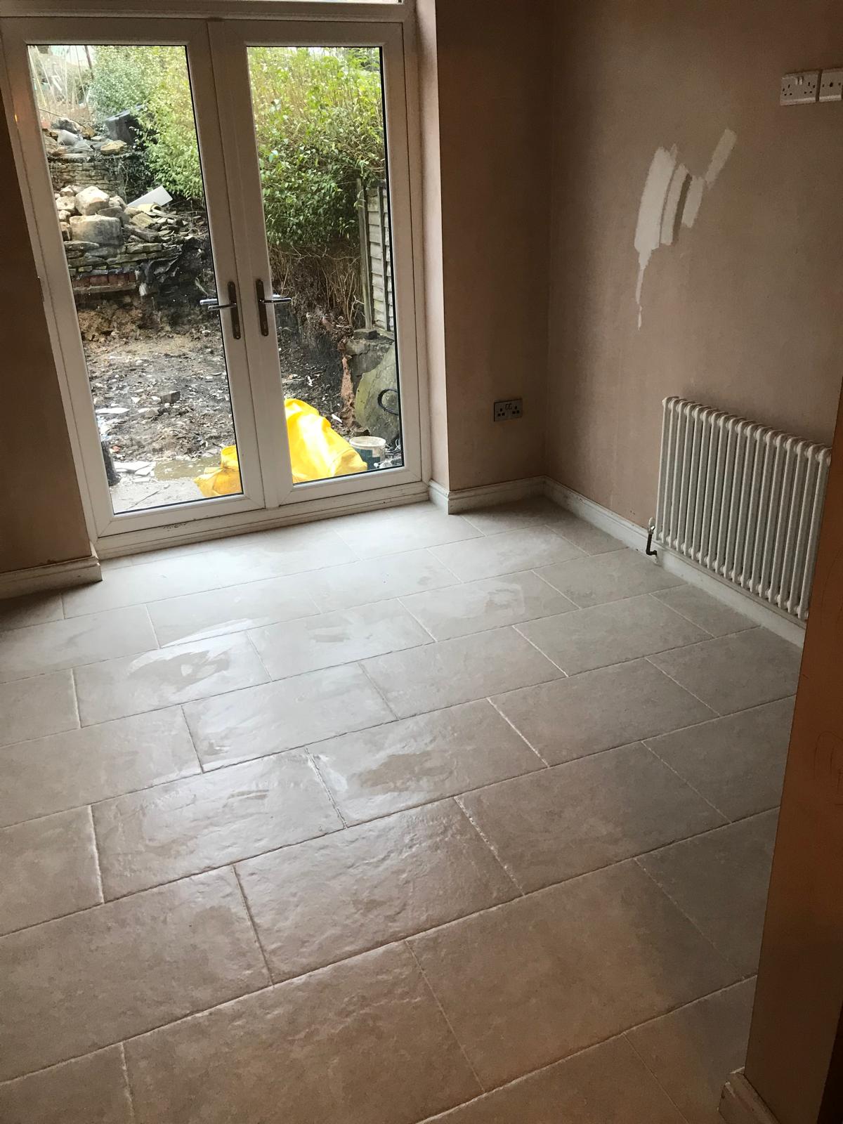 New tiled floor